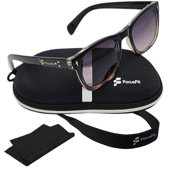 FocusFit Classic Wayfarer Sunglasses with UV350 Protection 3418-TO