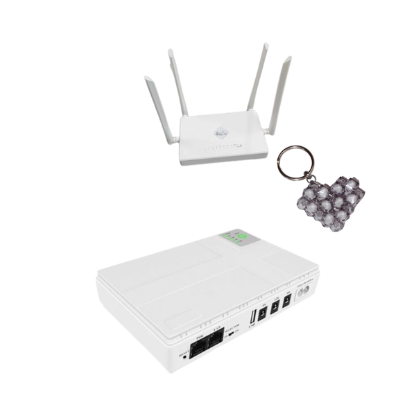 4G Wireless Router + TG-119 Mini DC 8800maH UPS Battery Backup For Router