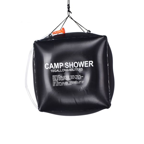 40L Black Portable Solar Shower