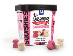 Montego Bags O' Wags - Squishies Strawberry &amp; Cream Dog Treats 500 g