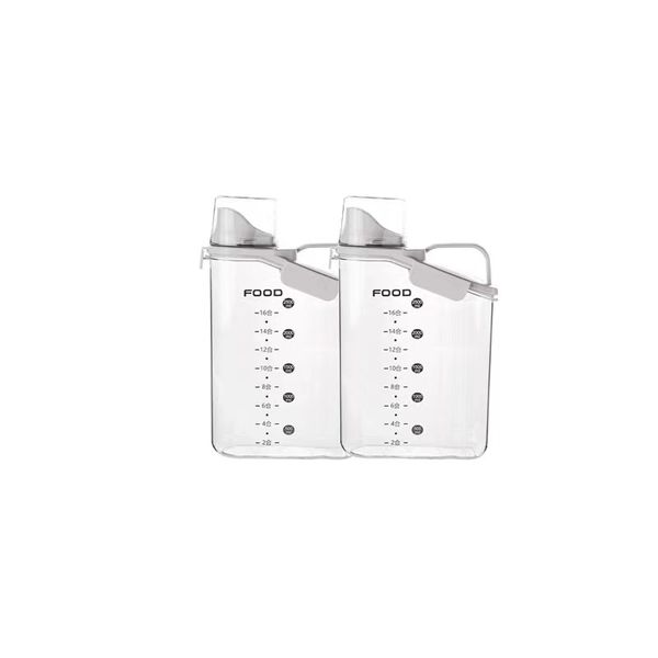 2.8 L Transparent Airtight Tank with Measuring Cup Food Container 4 Packs
