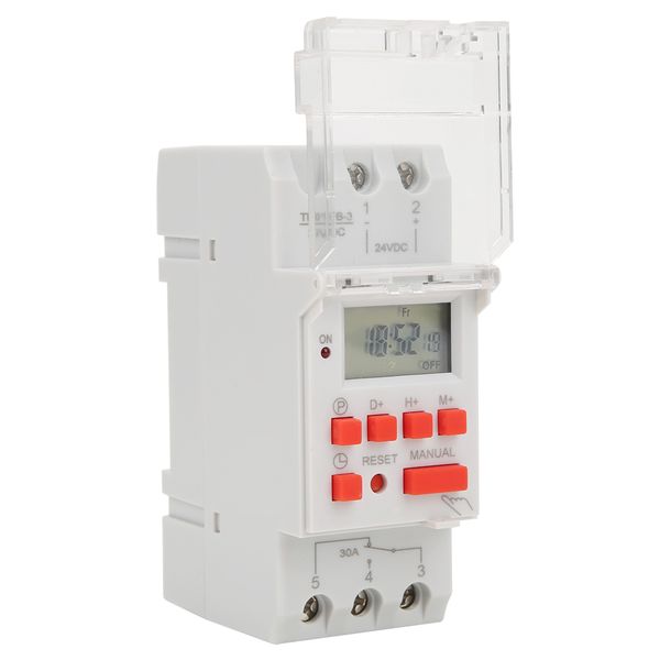 24V Programmable Timer Switch LCD Digital Weekly Relay