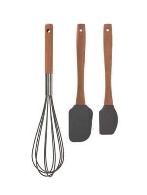 The Kitchen Market Acacia 3Pc Kitchen Utensil Set