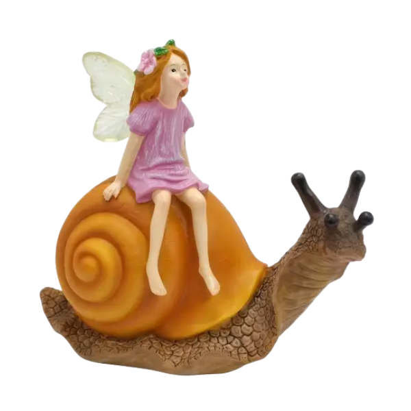 Resin Snail Flower Fairy Garden Decoration