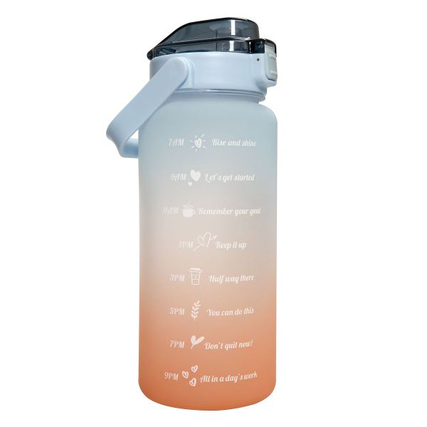 2000ml Water Bottle with Motivational Time Markers