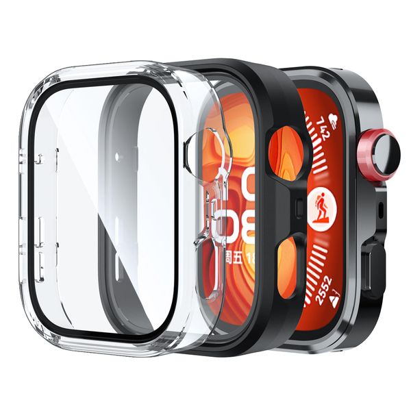 2 Pcs TPU Case with Screen Protector Compatible with Huawei Watch Fit 4 Pro