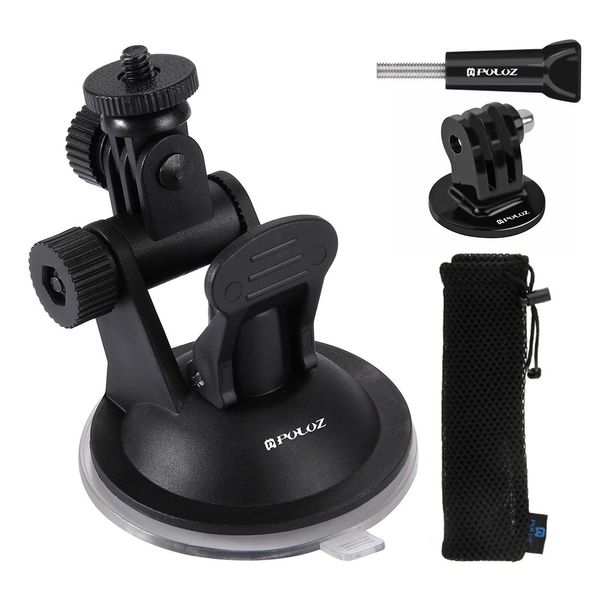 PULUZ Car Suction Mount With Screw &amp; Tripod Adapter For Action Cameras
