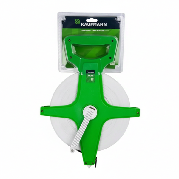 Kaufmann Fiberglass Tape Measure 100m x 12.5mm for Construction &amp; DIY
