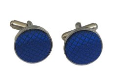 Royal Blue Round Cufflinks