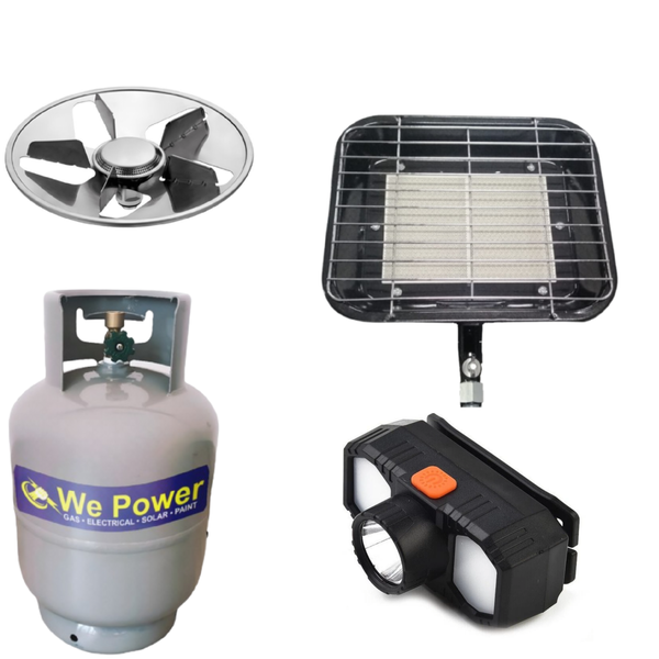 Gas Heater Portable Heater With Cooker Top, 5kg Cylinder &amp; Free Headlamp