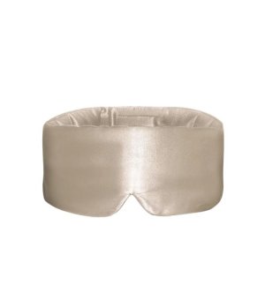 Natural Silk Blackout Sleep Mask For Women Men With Adjustable Band, Taupe