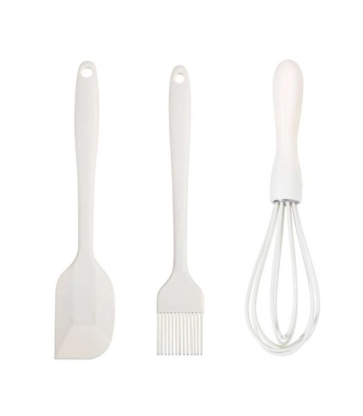 3 Piece Silicone Kitchen Utensil Set For Cooking &amp; Baking - Black