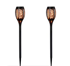 Solar Outdoor Garden Torch Flame Light 2-Pack