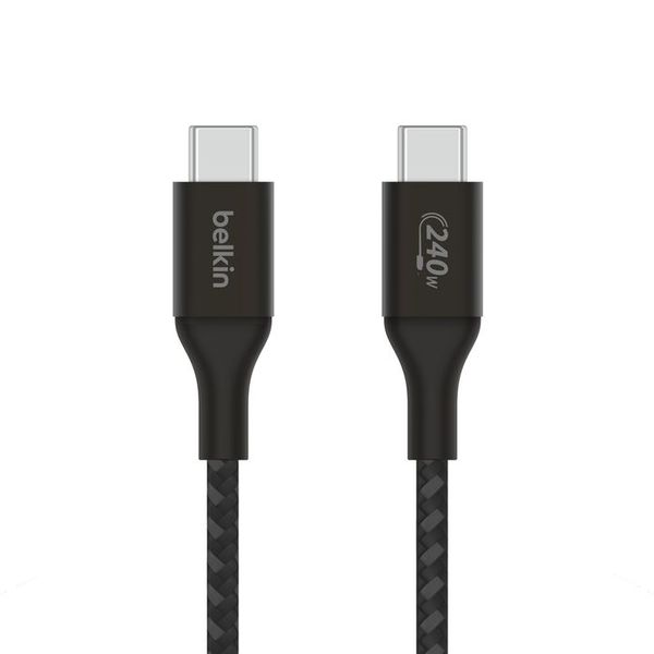 Belkin BoostCharge USB-C to USB-C Power charger cable, USB-IF certified fast charging cable with 240W Power Delivery for iPhone 16, 15, MacBook,