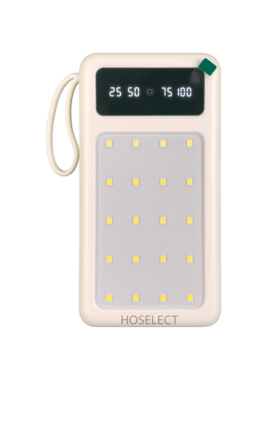 20000mAh Power Bank with LED Light &amp; Built-in Cables - 66W Fast Charge