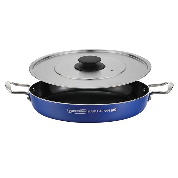 Born Free - Paella Pan 28cm + Lid - Aluminium