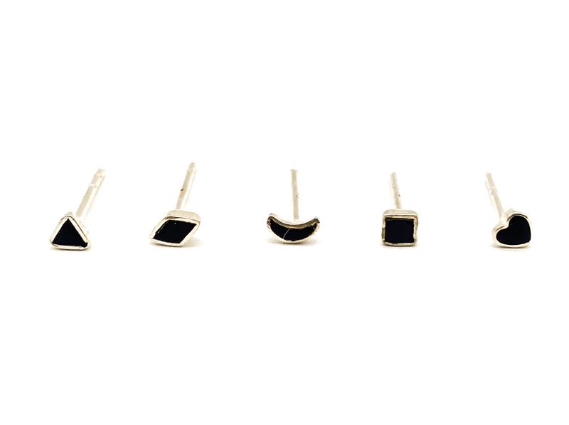 Black Earring Set of 5, Arabella
