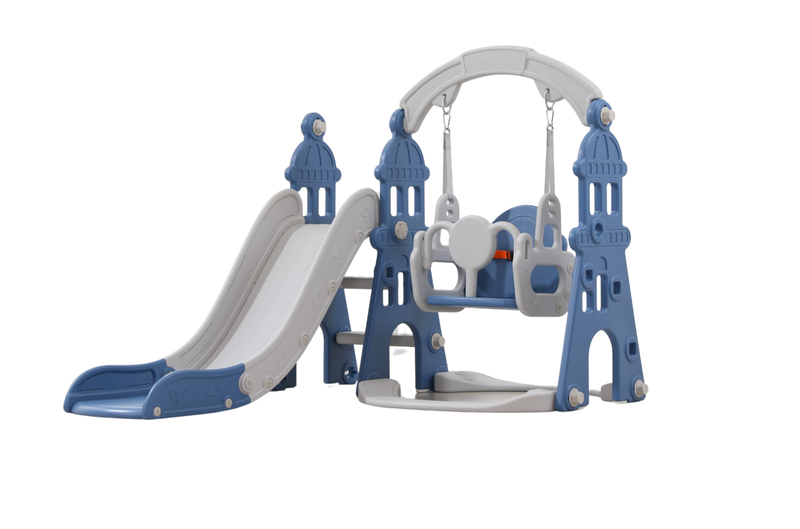 4-in-1 Kids Slide and Swing Set