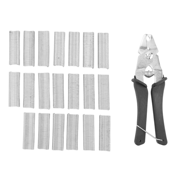1Pcs Hog Ring Plier Tool And 600Pcs M Clips Chicken Mesh Cage Wire