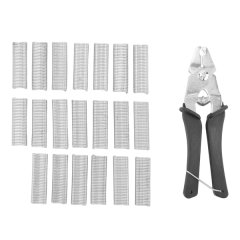 1Pcs Hog Ring Plier Tool and 600Pcs M Clips Chicken Mesh Cage Wire Fencing