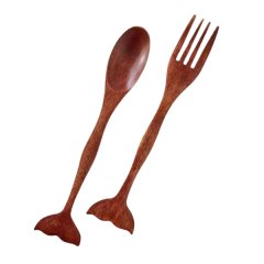Mermaid Creativity spoon and fork set of 2 pieces