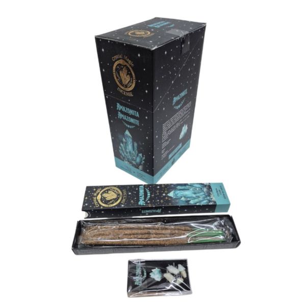 Crystal Magic Amazonite Tribal Soul Crystal Incense Box of 12 packs