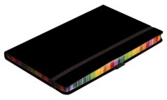A5 Coloured Edge Journal 192 Page Ruled With Elastic Close