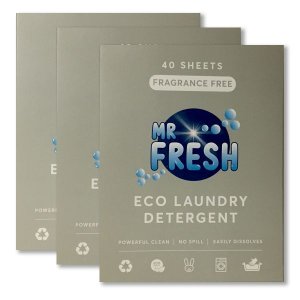 Mr Fresh Laundry Washing Machine Detergent Sheets- Fragrance Free (5 Pack)