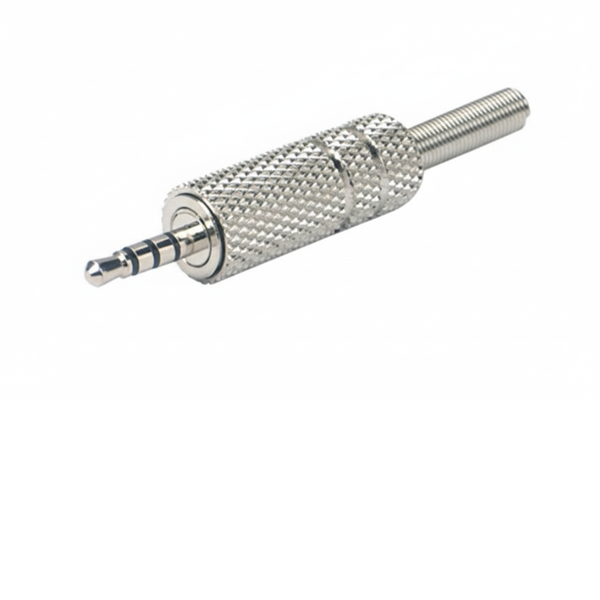 MP425M 4-Pole Inline 2.5mm Stereo Audio Plug Metal with Sleeve