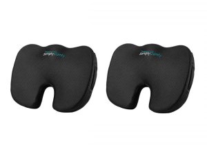 Simply Comfy Memory Foam Seat Cushion / Pillow For Office Chair Twin Pack