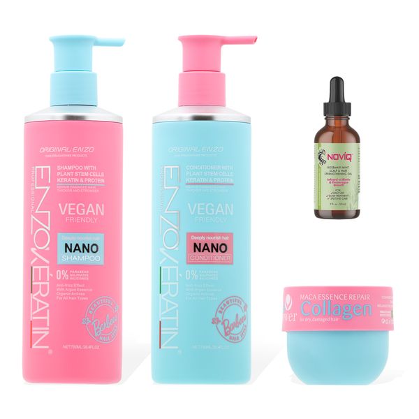 Keratin Protein Shampoo, Conditioner &amp; Mask Set + Noviq Hair/ Scalp Oil