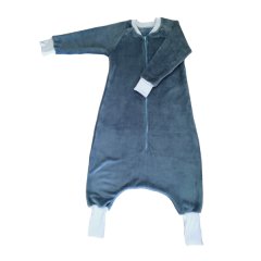 Baby/Toddler-Onesie/Sleeping Bag with Mittens -Mongolian Fleece -Denim Blue