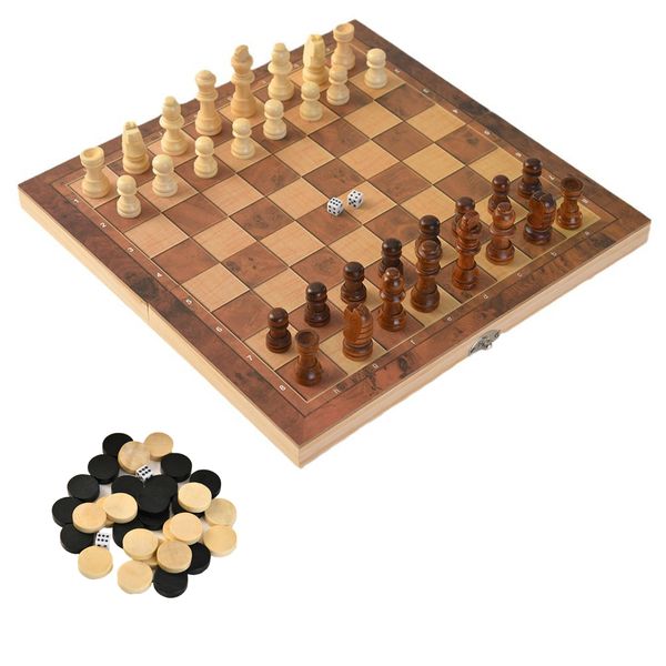 3 in 1 Chess Set Folding Chess Board Sets Chess Board Game for Adults Kids