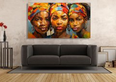 Canvas Wall Art - Kaleidoscope Women Bold Abstract - IM1043