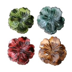 4-Piece Round Flower Claw Clip Set - Multicolor