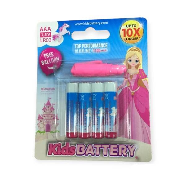 Kids Princess Battery L03 AAA 4 Pack Batteries