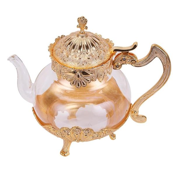 Palace Golden Kitchen Metal Teapot European Style