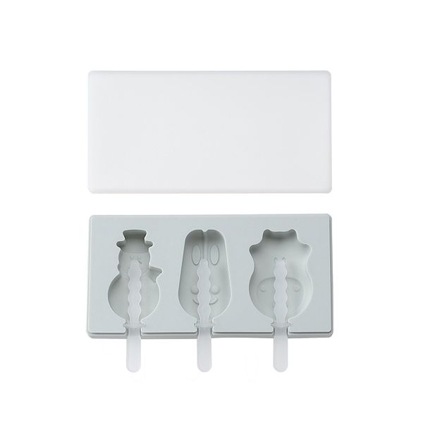 Silicone Mould - 3 Snowman Blue