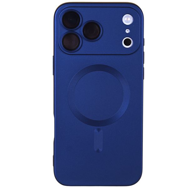 Magnetic Matte Navy Blue Phone Case - Compatible with iPhone