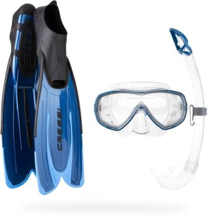 Cressi Agua Snorkel Set - Agua Fins, Onda Mask &amp; Mexico Snorkel with Bag