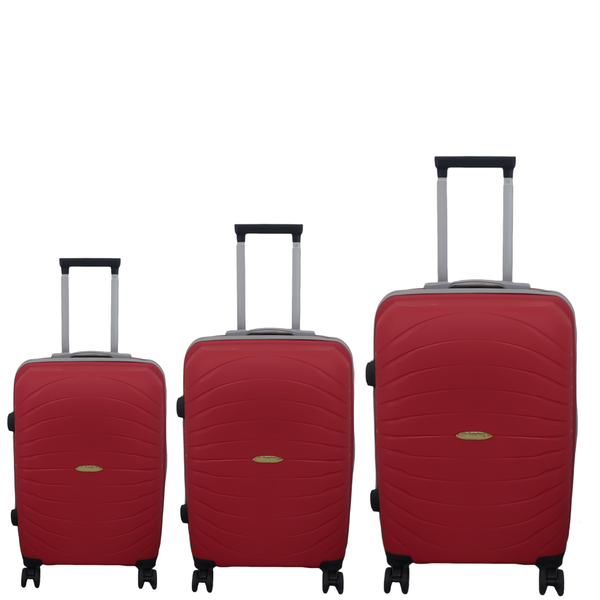Luggage Bag Red 3 Piece Suitcase Travel Bag