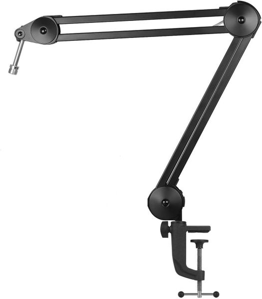 Desk Mount Boom Arm Stand for Live Stream &amp; Recording - Black Long Version