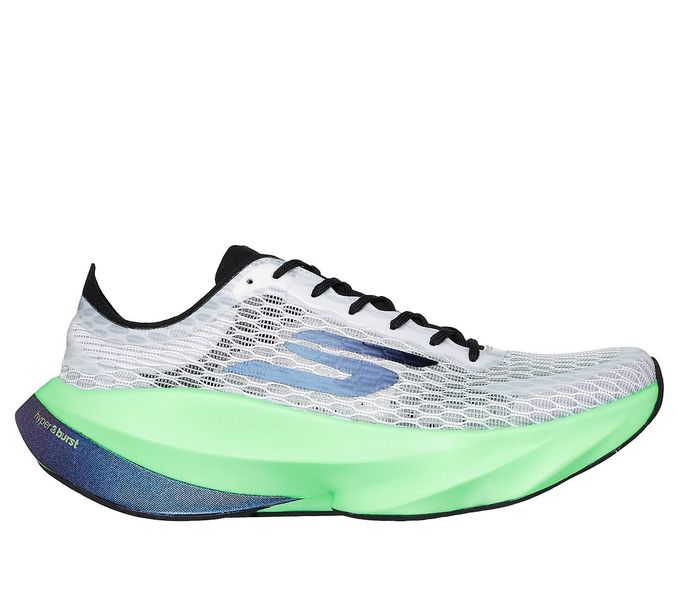 SKECHERS Men's Skechers Aero Tempo Road Running Shoes - White/Blue/Lime