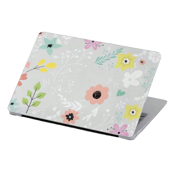 Botanical Printed Hard Shell Protective Case For MacBook M1 - Transparent