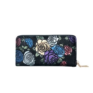 Ladies Unique Rose Clutch Wallet - WA-1001-RS