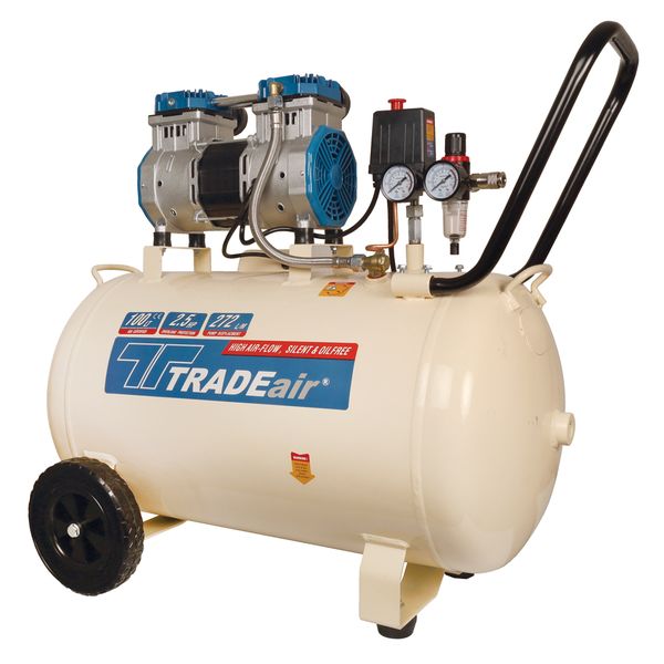 Tradeair 100L Silent Oil Free Direct Drive Multi Cylinder Compressor 1.8KW