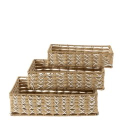 George &amp; Mason - Storage Tray Woven Medium 34x23x8cm -Natural