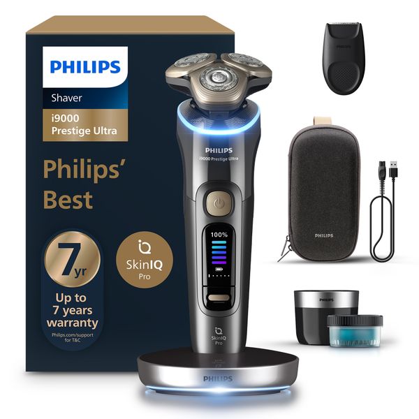 Philips i9000 Series Prestige Ultra Wet and Dry Shaver with SkinIQ Pro,