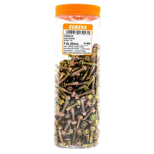 EUREKA Tek Screw Hex Head Coarse Thread 5.5 x 20mm Q:400 T3Z510