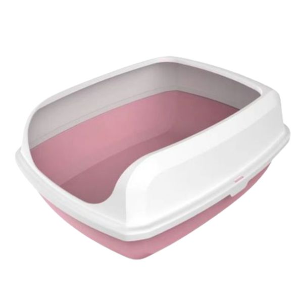 Cat Litter Box with Litter Scoop-Pink